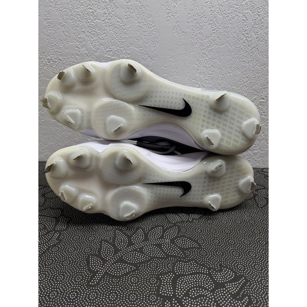 Nike Alpha Huarache Elite 4 Mid Metal Baseball Cleats Grey White FB2906-002 14 - Picture 6 of 7